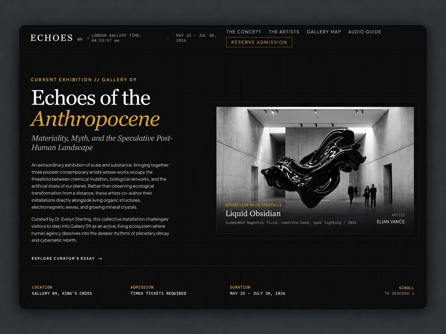 Echoes of the Anthropocene website showcase