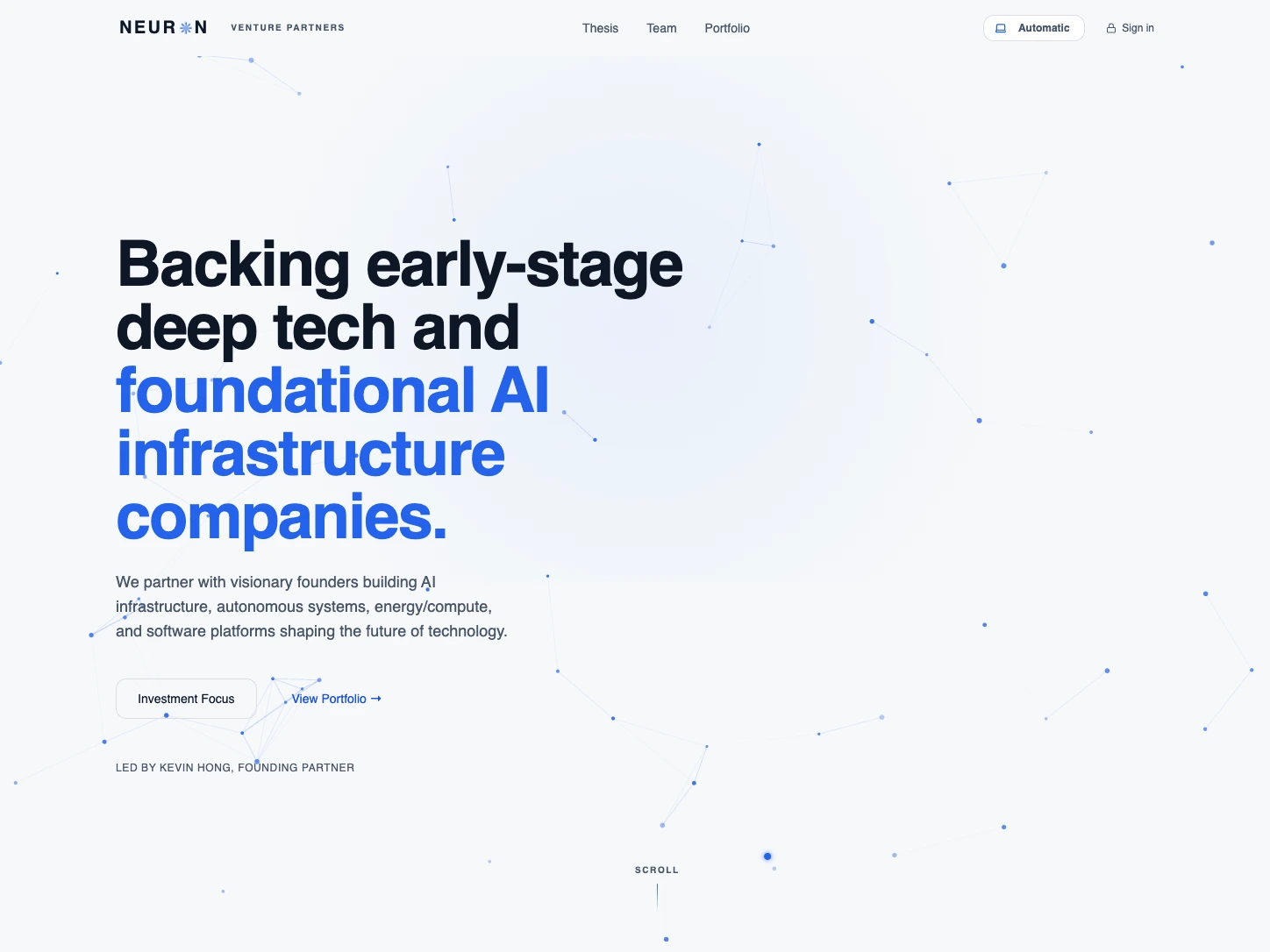 Neuron Venture Partners live website